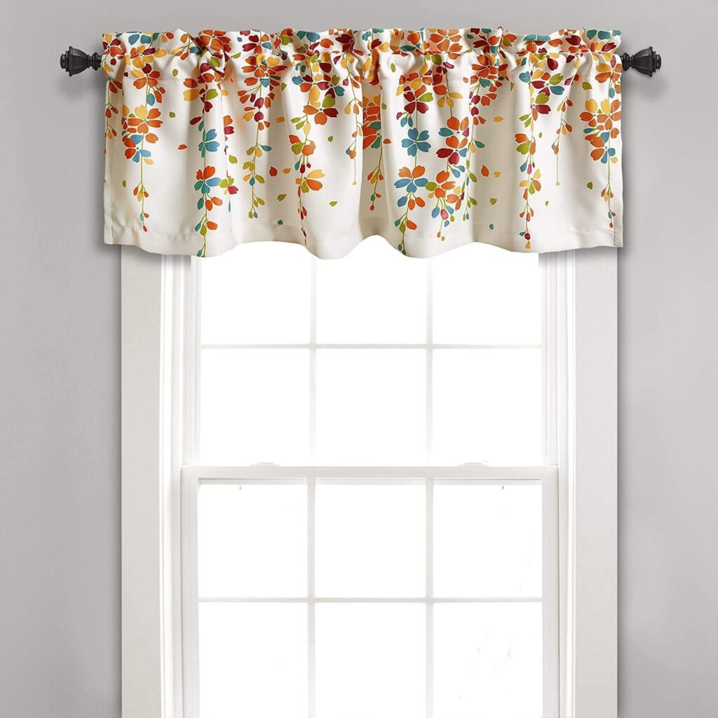 Floral valance for windows