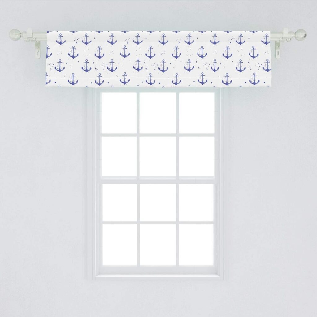 Monochrome design valance for windows
