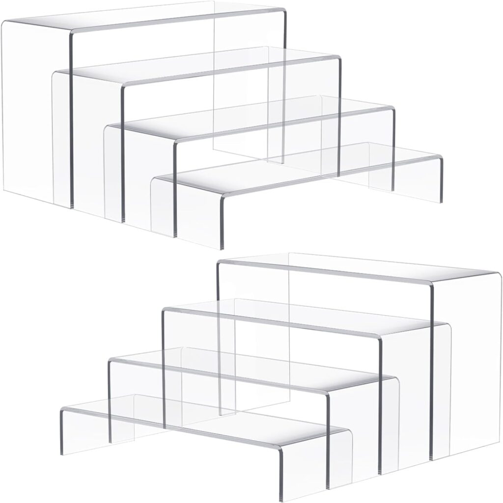Clear shelf risers