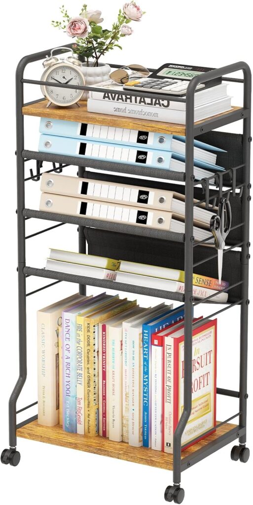 Rolling cart for books