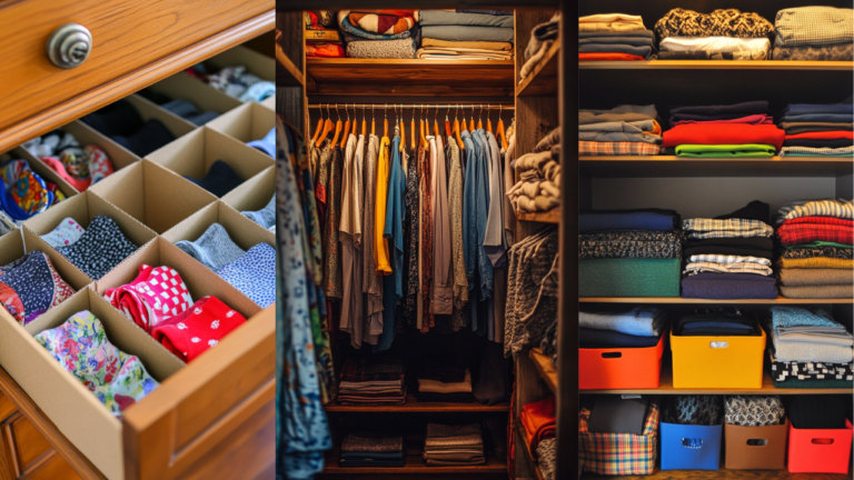 Tiny closet organization