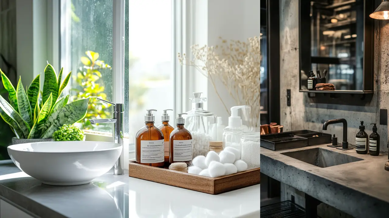 Bathroom counter decor ideas