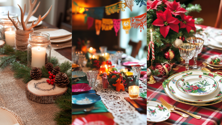 Christmas dining table decor