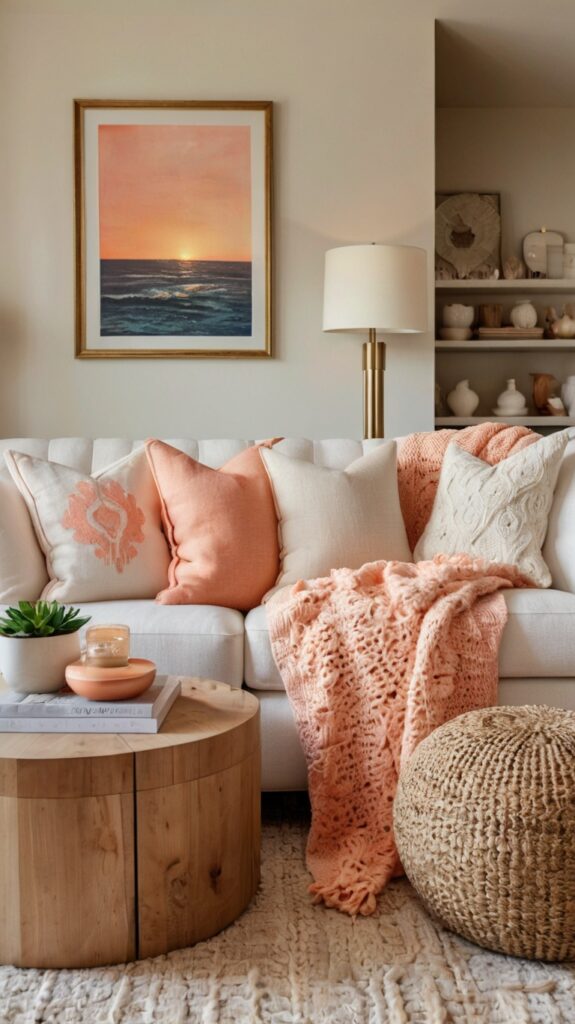 Coral and Peach Sunset Hues