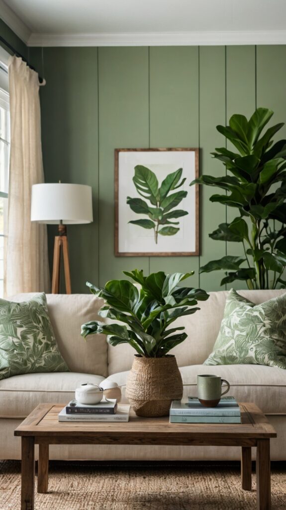 Sage Green and Natural Wood