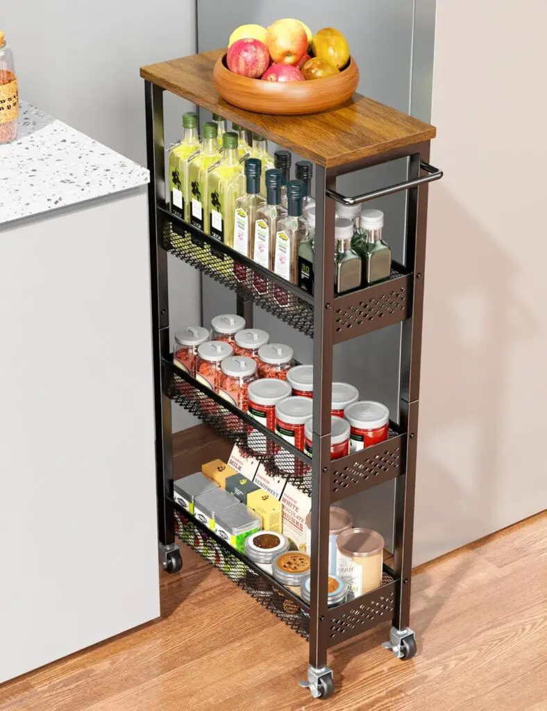 Slim rolling cart